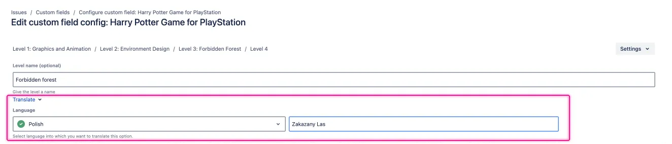Translation of Component